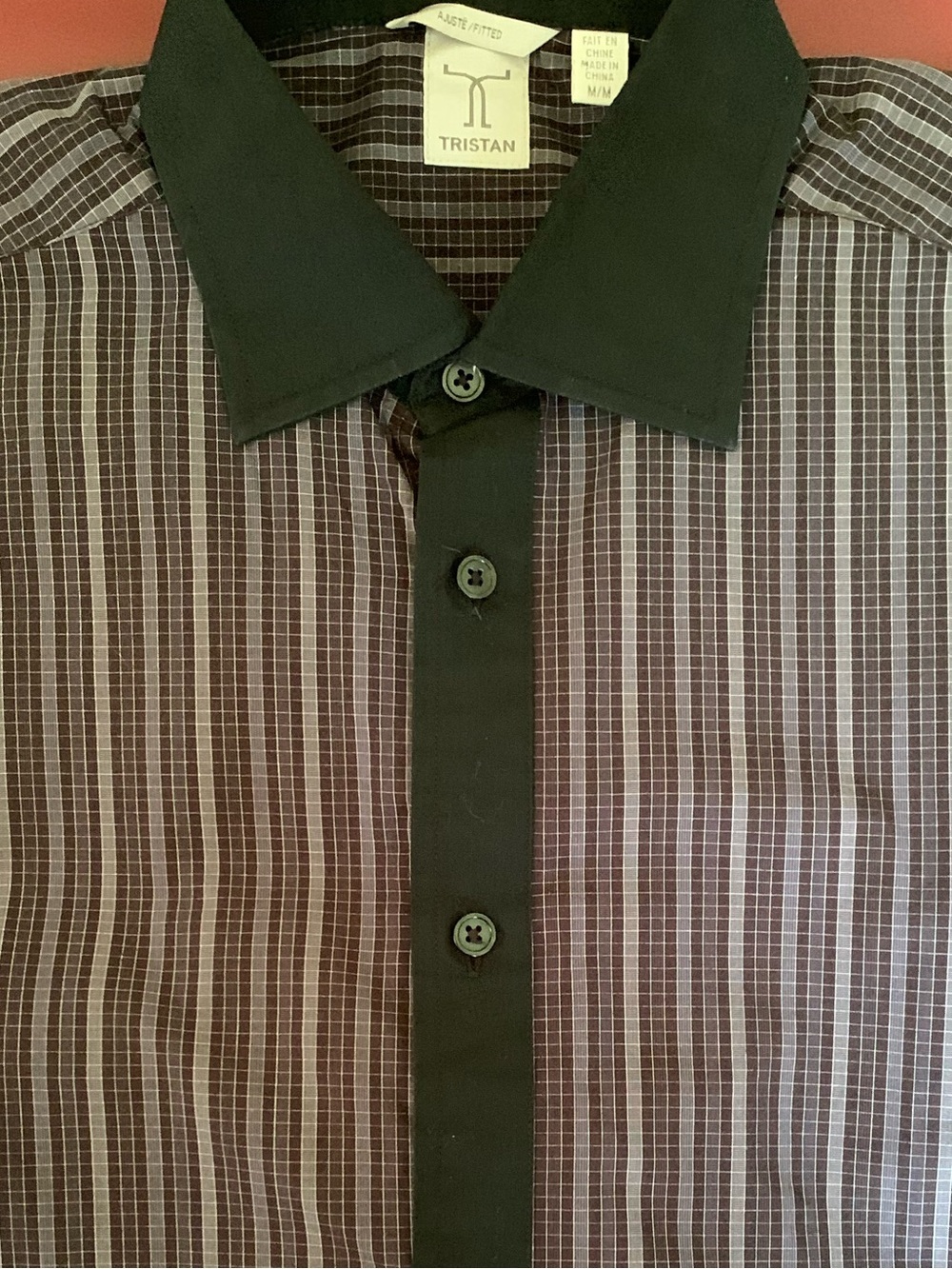 Tristan grey & Black Narrow-Check Dress Shirt